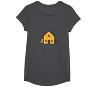 La Maison est l'endroit où se Trouve l'école L'éducation des mères à la Maison T-Shirt, Fille, Chiné Foncé, S