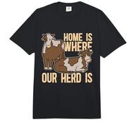 La Maison est l'endroit où se Trouve Notre Troupeau Farmer Tractor Operator Harvester Comfort Colors Adult Heavyweight T-Shirt