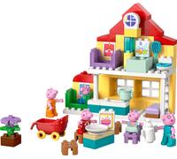 LEGO Duplo Peppa Pig La Maison Familiale - Jeu Éducatif pour Enfant en Bas Âge - Set Montessori - Motricité - 5 Figurines & Accessoires de Maison de Poupée - Cadeau pour Fille ou Garçon 2 Ans 10467