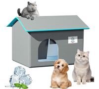 La Maison fraîche d'extérieur for Chat en Coton EPE est conçue for Offrir Un Environnement rafraîchissant à Votre Animal de Compagnie par Temps Chaud.(Gris,XL (62 * 42 * 43))