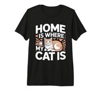 La Maison rétro est l'endroit où se Trouve Mon Chat T-Shirt Haut de Gamme