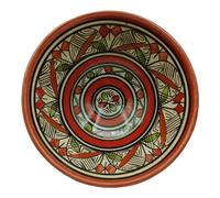 La Maison Unique Bol Plat Sauces Soupe Ethnique Maroc Marocain Céramique Terre cuite Diam. 20 cm 0804240906