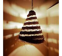 La Maison Unique: Lustre Abat Jour En Paille Naturelle Suspension Maroc Décor À La Main 2403211000 Design Ethnique Tropical