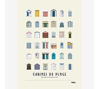 LA Majorette À Moustache - Affiche Cabines de Plage - 50 cm x 70 cm - Livrée dans Un Tube Protecteur en Carton (53 cm x 6 cm) pour Les Amateurs de Voyages