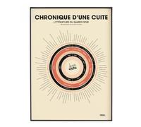 La Majorette à Moustache - Affiche Chronique d'une Cuite - Poster Humour Décalé, Idée Cadeau Originale - Décoration Murale 50x70 cm - Fabriquée en France - Livrée en Tube Carton