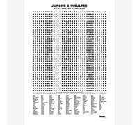 LA MAJORETTE A MOUSTACHE Affiche - Compilation Des Jurons et Insultes -50x70, Pour Chambre, Cuisine, Bureau