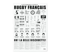 La Majorette À Moustache - Affiche Dictionnaire illustré du rugby français - 50 cm x 70 cm - Livrée dans Un Tube Protecteur en Carton (53 cm x 6 cm) pour Les Amoureux de l'Ovalie