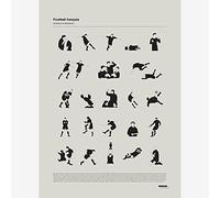 LA Majorette À Moustache - Affiche Les Grands Moments du Football français - 50 cm x 70 cm - Livrée dans Un Tube Protecteur en Carton (53 cm x 6 cm) pour Les Fans de Football