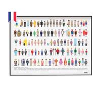 La Majorette à Moustache - Affiche Vestiaire des Célèbres Films Comiques - Poster Cinéma, Idée Cadeau Originale - Décoration Murale 50x70 cm - Fabriquée en France - Livrée en Tube Carton