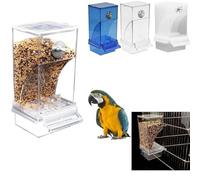 La mangeoire automatique pour oiseaux est résistante aux déversements et aux éclaboussures. Peut être fixée à la nourriture des oiseaux. Transparente. Observez facilement la mangeoire pour oiseaux en