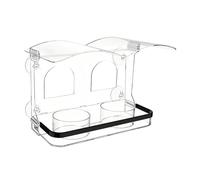 La Mangeoire Oiseaux pour Fenêtre | avec Ventouses Puissantes Acrylique Transparent | Mangeoire Oiseaux À Fixation Vitre | pour Canari Petite Perruche Calopsitte Inséparables Conure Perroquet