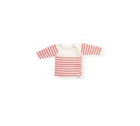 La Manufacture de Layette Brassière - Les baigneurs (FR/ES, Âge, 0 Mois, Écru/Coquelicot)