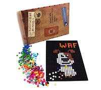 La Manufacture du Pixel - Pack 1 Grille et 900 Pixels à insérer (Noir) - Pixel Art, Loisir Créatif, Mosaïque, Fun ! - Créez à l'infini Tout l'art Qui Vous Ressemble