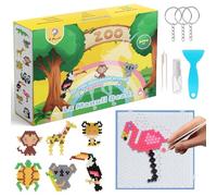 La Manuli Kit Créatif ZOO 3000 Perles d'Eau Magiques, Perles de Fusible avec Modèles d'Animaux et Accessoires, Kit Créatif pour Enfants à partir de 5 ans