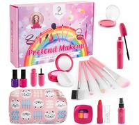 La Manuli Maquillage Enfant Jouet Filles - Faux Maquillage Enfant Fille, Sac à Main et Accessoires, Jeux D'imitation, Anniversaire Cadeau pour Princesse Filles 3 4 5 6 7 8 Ans