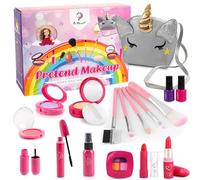 La Manuli Maquillage Enfant Jouet Filles - Faux Maquillage Enfant Fille, Sac à Main et Accessoires, Jeux D'imitation, Anniversaire Cadeau pour Princesse Filles 3 4 5 6 7 8 Ans