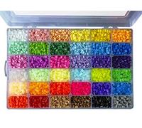 La Manuli Perles à Repasser 11 000 Pièces 36 Couleurs, Phosphorescent, Taille Midi 5mm, Accessoires pour la Fabrication de Bijoux DIY