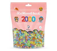 La Manuli Perles à Repasser 2000 Pièces 5mm - Kit Loisirs Créatifs - Sac Refermable - DIY pour Enfants et Adultes