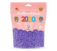 La Manuli Perles à Repasser 2000 Pièces 5mm - Kit Loisirs Créatifs - Sac Refermable - DIY pour Enfants et Adultes