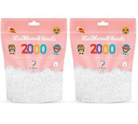 La Manuli Perles à Repasser 2000 Pièces 5mm - Kit Loisirs Créatifs - Sac Refermable - DIY pour Enfants et Adultes (Lot de 2)