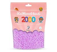 La Manuli Perles à Repasser 2000 Pièces 5mm - Kit Loisirs Créatifs - Sac Refermable - DIY pour Enfants et Adultes