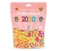 La Manuli Perles à Repasser 2000 Pièces 5mm - Kit Loisirs Créatifs - Sac Refermable - DIY pour Enfants et Adultes