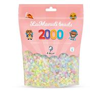 La Manuli Perles à Repasser 2000 Pièces 5mm - Kit Loisirs Créatifs - Sac Refermable - DIY pour Enfants et Adultes