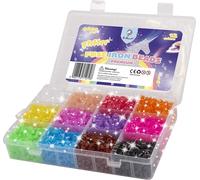 La Manuli Perles à repasser brillantes assorties Fuse Beads Kit - 4000 pièces 5 mm 12 couleurs Set de recharge de perles à repasser Compatible avec toutes les marques de perles, perles à repasser dans