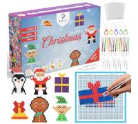 La Manuli Perles à Repasser de Noël - Kit Bricolage Enfant 4500 Pièces, 5mm Fusible Perles avec Plaques et Accessoires pour Créer des Décorations de Sapin - Cadeau DIY Anniversaire et Noël