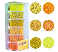 La Manuli Perles à Repasser Jaune Orange 3000 Pièces 5mm Fusible Perles pour les Enfants, Accessoires pour la Fabrication de Bijoux DIY