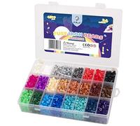 La Manuli Perles à Repasser Lot de 4500 Perles Pour les Enfants de qualité supérieure 5 mm 24 couleurs Compatible avec les Perles Pyssla (couleurs foncées)