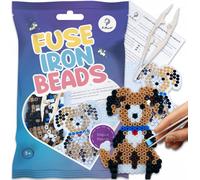 La Manuli Plaques de perles à repasser avec modèles assortis - Chien + perles gratuites | Plaques transparentes Midi | Accessoires | Un bon cadeau pour les enfants à partir de 5 ans (chien)