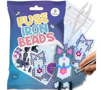 La Manuli Plaques de perles à repasser avec modèles assortis - Chaton + perles gratuites | Plaques transparentes Midi | Accessoires | Un bon cadeau pour les enfants à partir de 5 ans (chaton)
