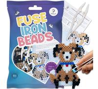 La Manuli Plaques de perles à repasser avec modèles assortis - Chien + perles gratuites | Plaques transparentes Midi | Accessoires | Un bon cadeau pour les enfants à partir de 5 ans (chien)
