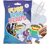 La Manuli Plaques de perles à repasser avec modèles assortis - Ouverture + perles gratuites | Plaques transparentes Midi | Accessoires | Un bon cadeau pour les enfants à partir de 5 ans (ouverture)