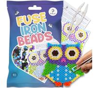 La Manuli Plaques de Perles à Repasser avec modèles Assortis - Tortue + Perles gratuites | Plaques Transparentes Midi | Accessoires | Un Bon Cadeau pour Les Enfants à partir de 5 Ans (Tortue)