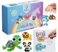 La Manuli Set de perles d'eau - Perles Aqua Sticky avec plaques, motifs d'animaux, pendentifs, set de perles créatives pour enfants à partir de 6 ans, set complet