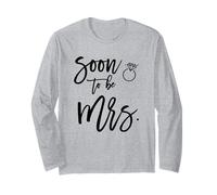 La mariée Sera bientôt Mme Minimal Wedding Manche Longue