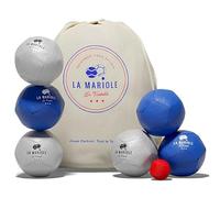 LA MARIOLE - Jeu de Boules de Pétanque Tout Terrain Intérieur Extérieur Indoor Outdoor - Pack Officiel Bleu & Argent V4