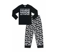 La marque PyjamaFactory Ne Dérangez pas le Mode Jeu Activé Tout Sur Imprimer Long Pyjama Noir Blanc - Noir - 15-16 ans