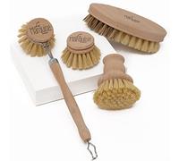 La Marquise - Brosse Vaisselle Zéro Déchet en Bois - Tête de Rechange, Brosse Casserole et Brosse à Légumes incluses - Brosses Écologiques et Durables
