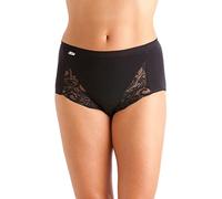 La Marquise - Lot de 3 culottess Confortables en Coton Extensible avec Dentelle - Lingerie/sous-vêtements pour Femme (Noir, 42)