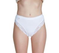 La Marquise Lot de 6 culottes échancrées en dentelle pour femme, blanc, 44