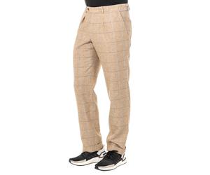 La Martina - Checked Straight Pantalons - Homme - Pantalons - Beige - Taille: W38