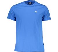 La Martina chemise à manches courtes col rond logo broderie bleu : Taille - M Taille : M