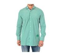 La Martina - Chemise à Manches Longues à Carreaux - Homme - Chemises - Vert - Taille: S