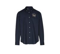 La Martina - Chemise en coton coupe classique - Homme - Chemises - Bleu - Taille: 2XL
