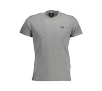 La Martina - Cotton Crew Neck T-Shirt - Homme - Tops - Gris - Taille: 2XL