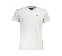 La Martina - Cotton T-Shirt - Homme - Tops - Gris - Taille: L