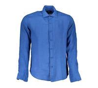 La Martina, Homme, Chemises, Bleu, Taille: M Chemise en lin bleue